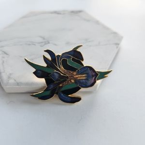 1991 Handmade Vintage Iris Pin/Brooch